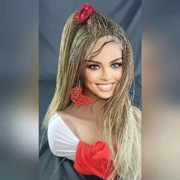 Braided wigs, micro million braids, blond wig, ombre, stunning NWT, YASSINE - Picture 2 of 16